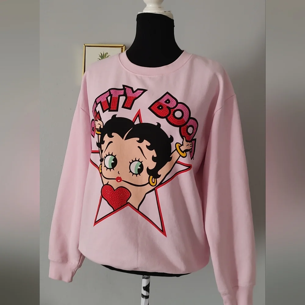 Betty Boop girls  Sweatshirt in Light Pink